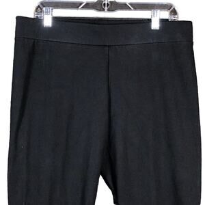 cAbi Womens Pants Black Pull On Leggings Back Calf Zip Skinny Work Casual L